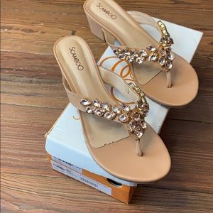 Scamboo nude heeled sandals 37 7
